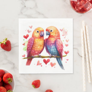 Rainbow Lovebirds Serviette