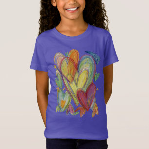Rainbow Loving Hearts Art Custom Thirt T-Shirt
