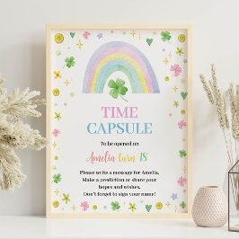 Rainbow Lucky Zum Geburtstag Kapselunterschrift Poster