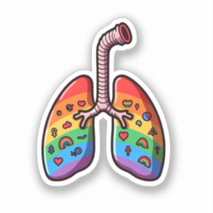 Rainbow Lungs Aufkleber