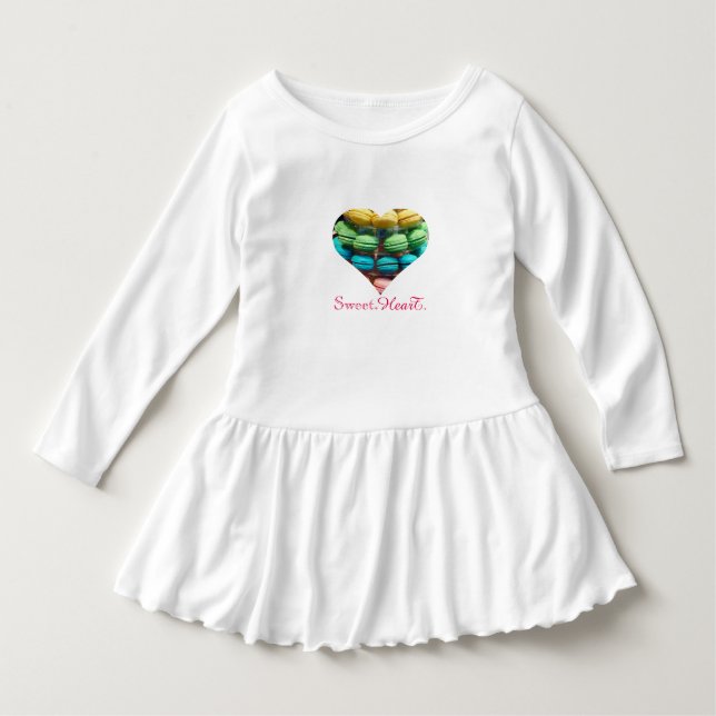 Rainbow Macaron Sweet Heart Baby T-shirt (Vorderseite)