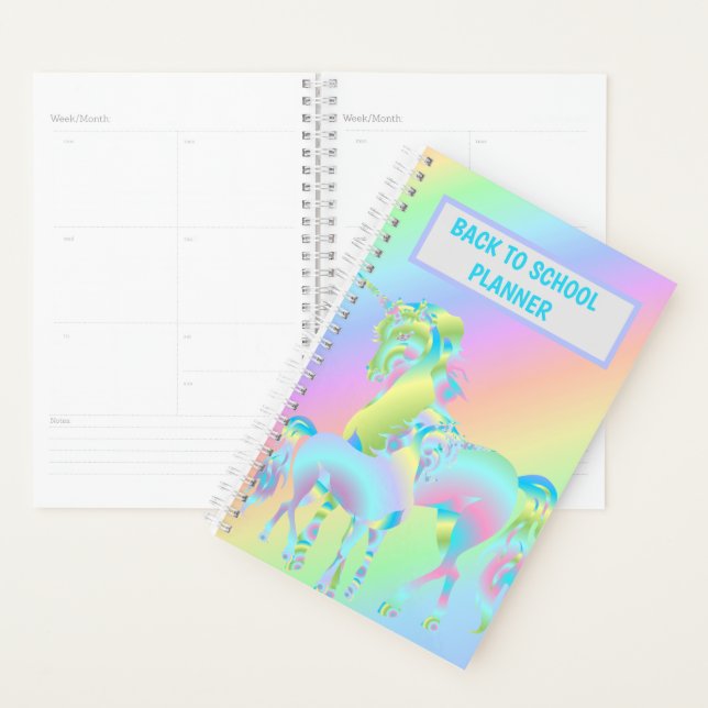 Rainbow Magical Unicorns Zurück in die Schule Planer (Anzeige)