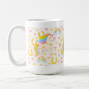 Rainbow-Mähne-Pferde-Kaffeetasse — Cooper & Cody Kaffeetasse