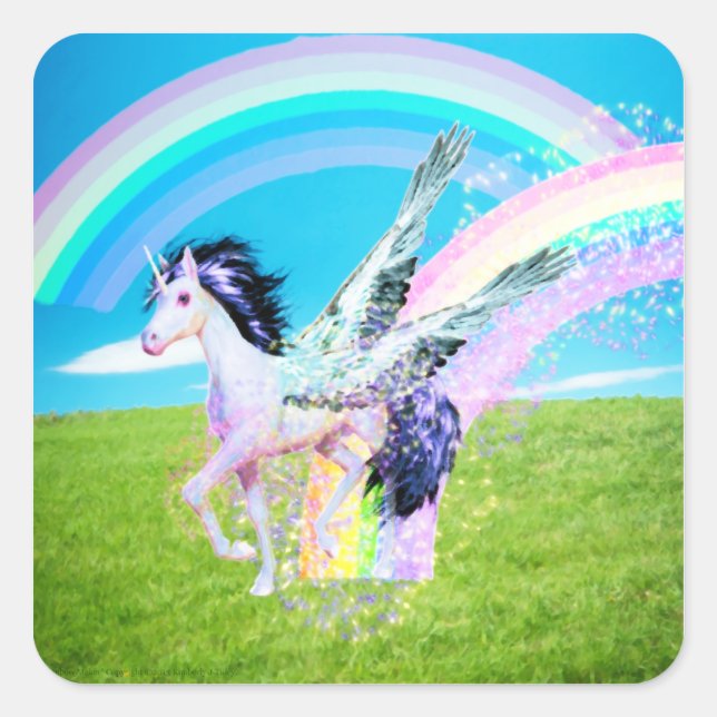 Rainbow Maker Quadratischer Aufkleber (Vorderseite)