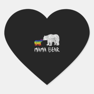 Rainbow Mama Bear Love Support Prix Herz-Aufkleber