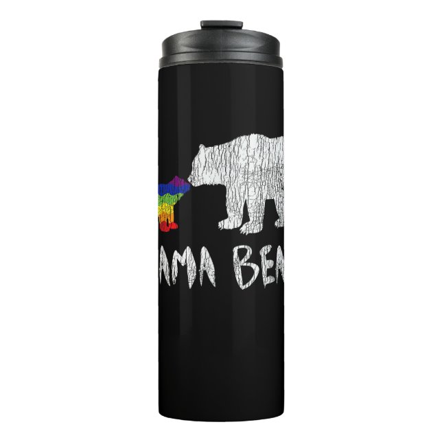 Rainbow Mama Bear Love Support Prix Thermosbecher (Vorderseite)