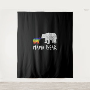Rainbow Mama Bear Love Support Prix Wandteppich