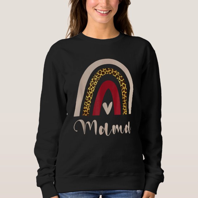 Rainbow Mama Leopard Boho Style Sweatshirt (Vorderseite)