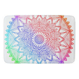 Rainbow Mandala Badematte