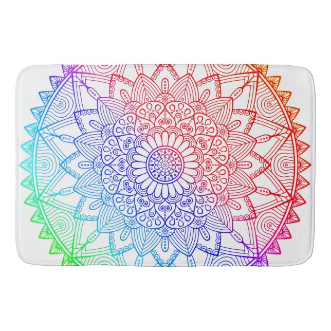 Rainbow Mandala Badematte (Vorderseite)