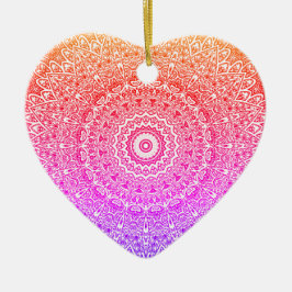 Rainbow Mandala Heart Boho Dekoration / Geschenk
