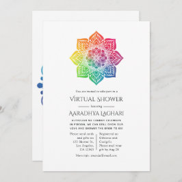 Rainbow Mandala Indian Virtual Shower Einladung