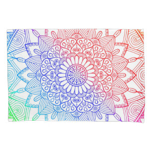 Rainbow Mandala Kissenbezug
