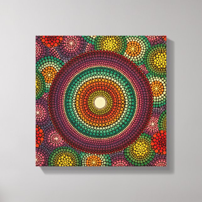 Rainbow Mandala Leinwand (Vorderseite)