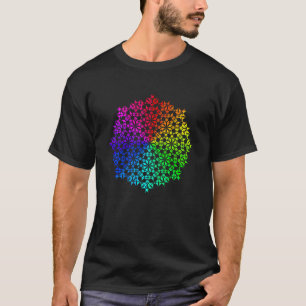 Rainbow Mandala Lotus Blume Sacred Geometry Yoga T-Shirt