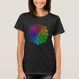 Rainbow Mandala Lotus Blume Sacred Geometry Yoga T-Shirt