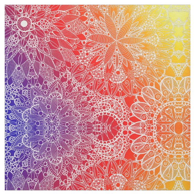 Rainbow Mandala Mustergewebe Stoff (Muster)