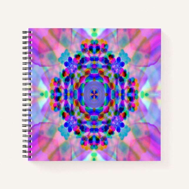 Rainbow Mandala.... Notizbuch (Vorderseite)