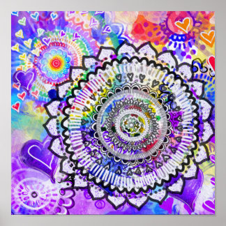Rainbow-Mandala-Poster Poster