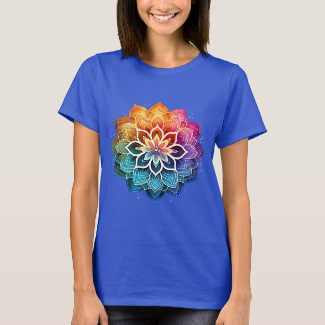 Rainbow mandala T-Shirt (Vorderseite)