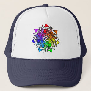 Rainbow Mandala Trucker Hat Truckerkappe