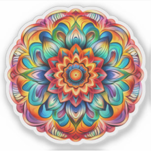 Rainbow Mandala Vinyl Aufkleber