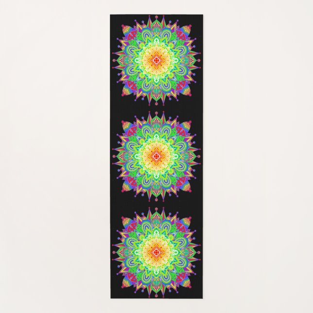 Rainbow Mandala Yoga Mat Yogamatte (Vorderseite)