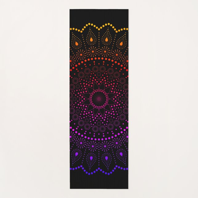 Rainbow Mandala Yogamatte (Vorderseite)