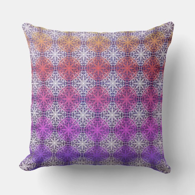 Rainbow Mandella Polka Dots Kissen (Vorderseite)