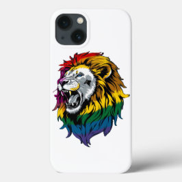 Rainbow Mane Roaring Lion LGBTQ+ Prix iPhone Case