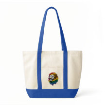 Rainbow Mane Roaring Lion LGBTQ+ Tote Bag