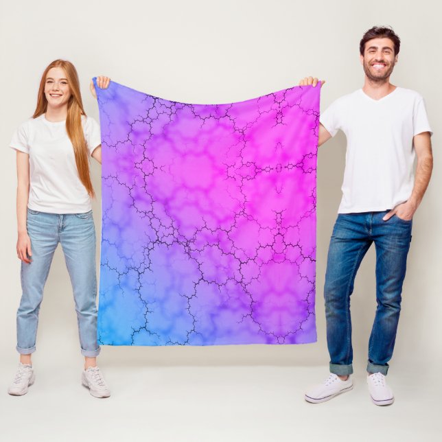 Rainbow Marbled Heart Fleecedecke (Beispiel)