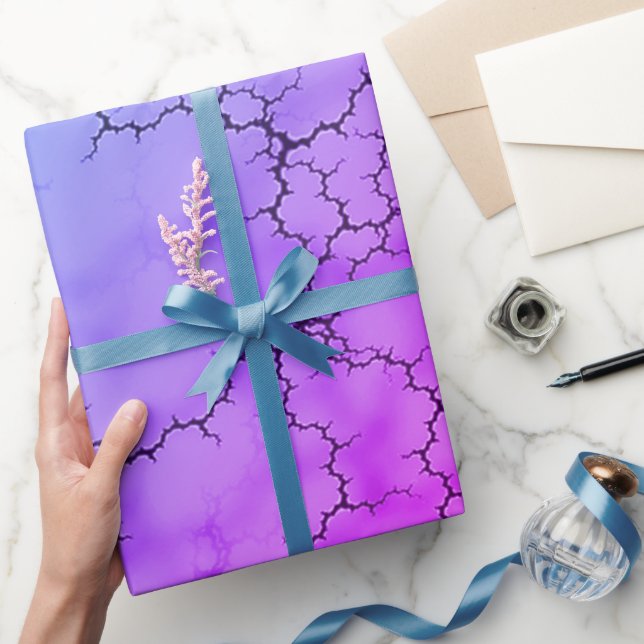 Rainbow Marbled Heart Geschenkpapier (Schenken)