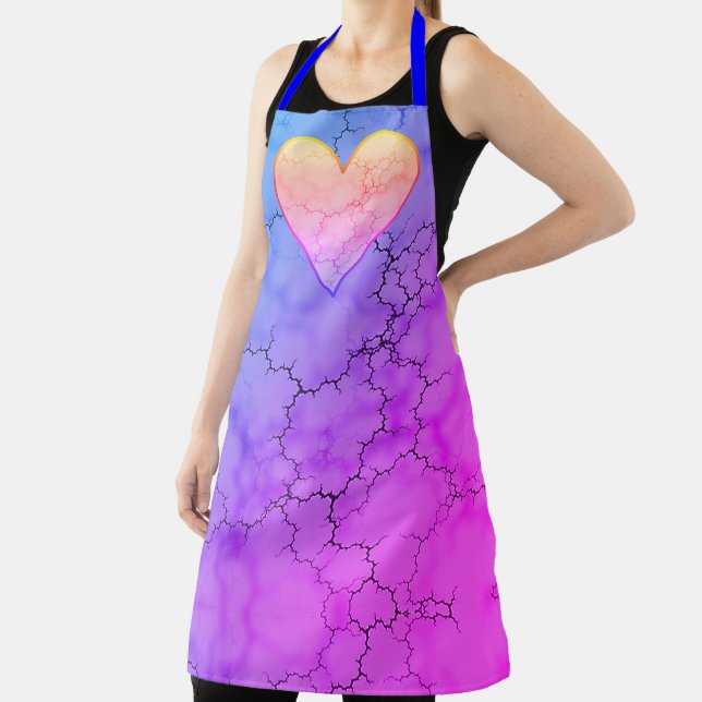 Rainbow Marbled Heart Schürze (InSitu)
