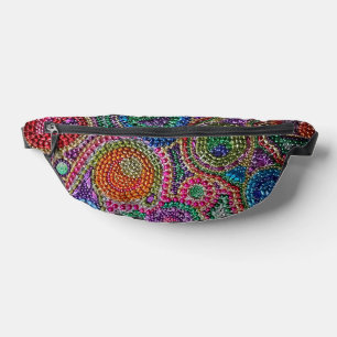 Rainbow Mardi Gras Bead Art Fanny Pack Bauchtasche