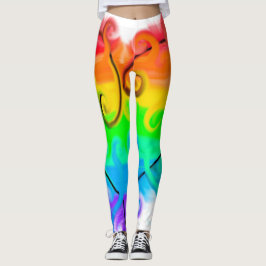 Rainbow-Marmorwirbel Leggings