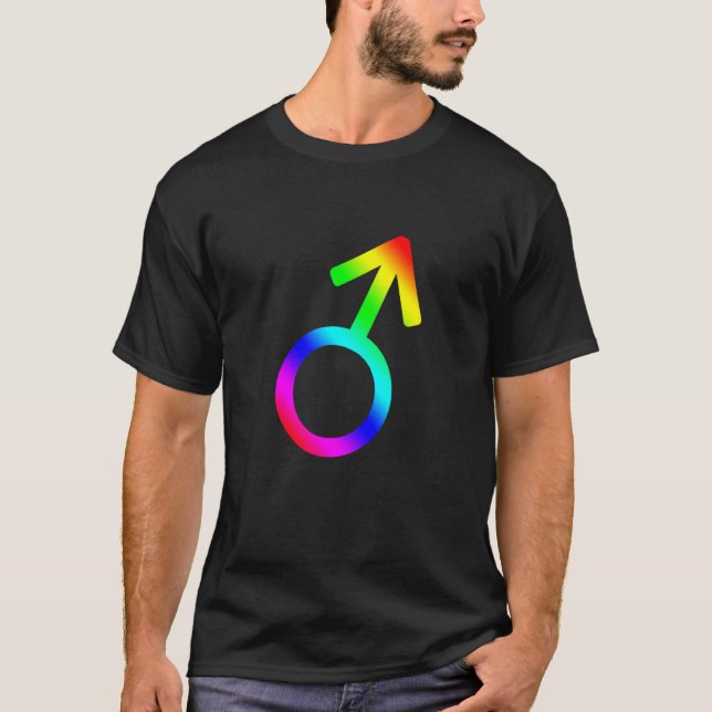 Rainbow Mars Glyph T-Shirt (Vorderseite)