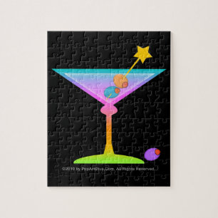 RAINBOW MARTINI PUZZLE or PUZZLE GIFT SET