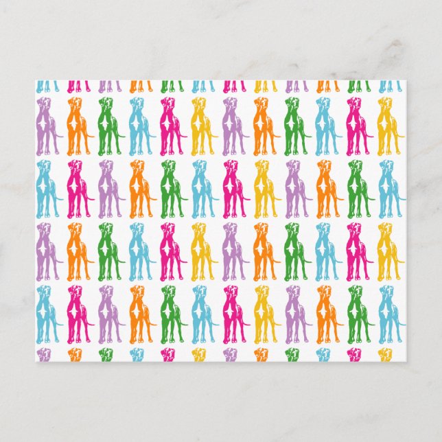 Rainbow Mastiff Pattern Postkarte (Vorderseite)
