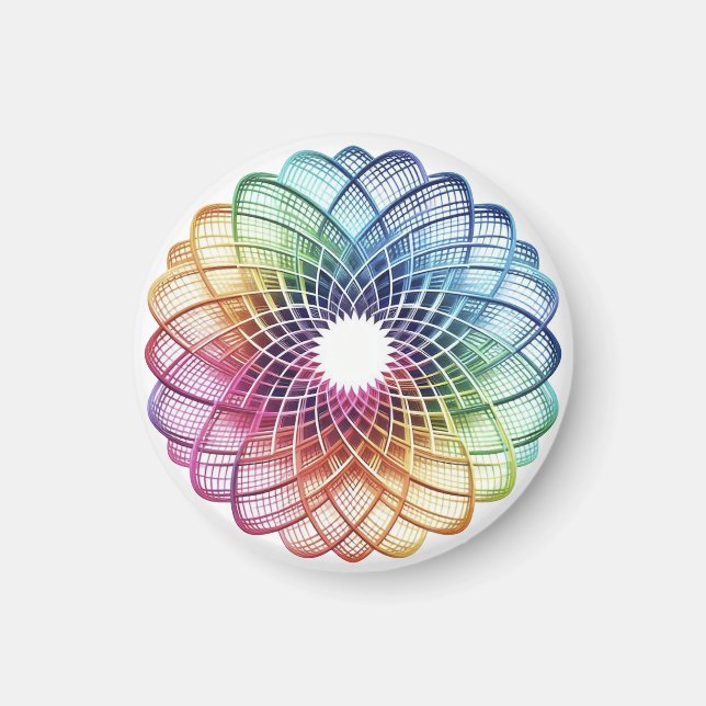 Rainbow Medallion - Abstraktes Magnet (Vorne)