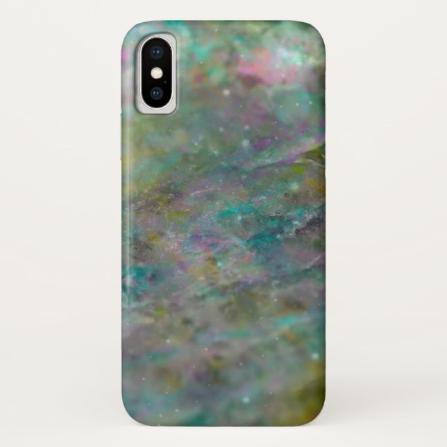 Rainbow Mehrfarbig Crystal Rock Marble Case-Mate iPhone Hülle (Rückseite)