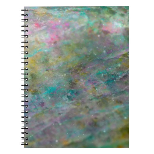 Rainbow Mehrfarbig Crystal Rock Marble Journal Notizblock (Vorderseite)