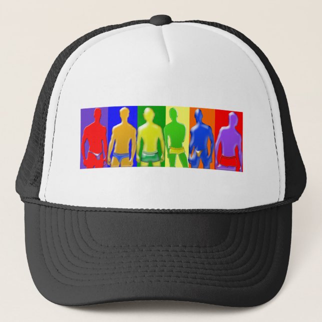 Rainbow Men Truckerkappe (Vorderseite)