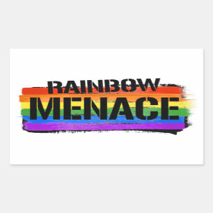 Rainbow Menace T - Shirt Rechteckiger Aufkleber