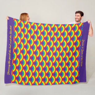 Rainbow Mermaid Fleecedecke