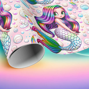 Rainbow Mermaid Geschenkpapier