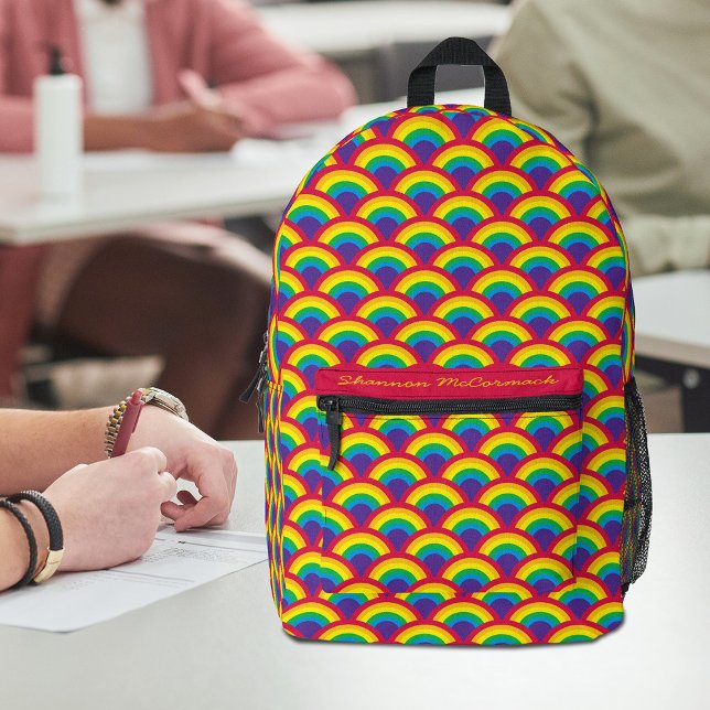 Rainbow Mermaid Scale Socks Bedruckter Rucksack (Von Creator hochgeladen)