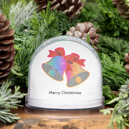Rainbow Merry Christmas Bells Schneekugeln