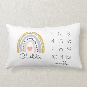 Rainbow Milestone Kinderzimmer Lumbar Kissen