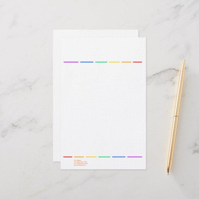 Rainbow minimal briefpapier (Vorderseite/Rückseite Beispiel)